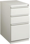 Scranton & Co 3-Drawer Modern Metal Mobile Pedestal File Cabinet in Light Gray by Unknown