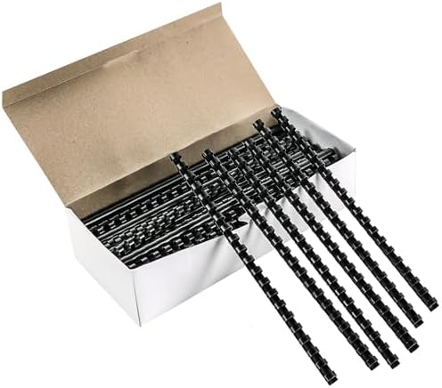 100PCS 21 Ring Plastic Comb Binding Spines 1/2 Inch Diameter by FL