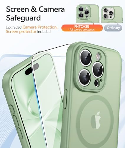 FNTCASE for iPhone 15 Pro Max Case, Fit for Magsafe, Glass Screen Protector - Image 4