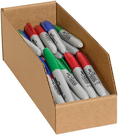 BOX USA BBINMT412K Open Top Bin Boxes, 4" x 12" x 4 1/2", Kraft (Pack of 50) - Image 3