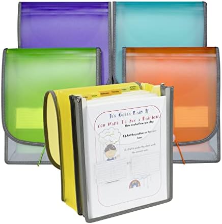 C-Line 7-Pocket Vertical Backpack File, Assorted, 1" x 10 1/4" x 12 3/4" (Pack of 2) - Image 3