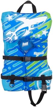 Aqua Oceans 7 Life Jacket for Kids - US Coast Guard Approved Life Vest for Infant, Child & Youth Boys and Girls, Open-Side PFD for Boating, Swimming & Water Sports by Aqua+LEISURE