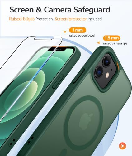 FNTCASE for iPhone 12 / 12 Pro Case, with Screen Protector, Fit for Magsafe - Image 4