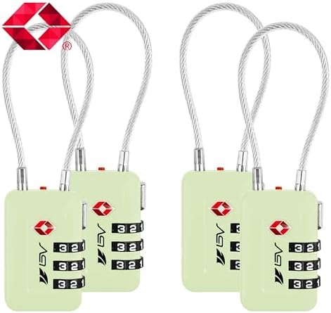 TSA Accepted Luggage Travel Lock, Set-Your-Own Combination Lock for School Gym Locker, Luggage Suitcase Baggage Locks, Filing Cabinets, Toolbox, Case (Mint Green, 4 Pack) - Image 2