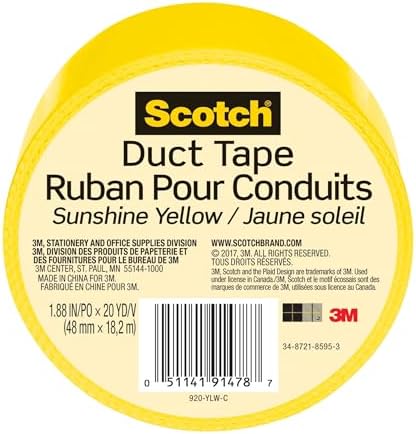 Scotch Duct Tape, Sunshine Yellow, 1.88 in. x 20 yd. by ScotchBrand