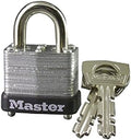 Master Lock 8596D Laminated Steel Padlock with Key, Warded Lock 1.7" Wide (Pack of 10) by Unknown