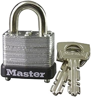 Master Lock 8596D Laminated Steel Padlock with Key, Warded Lock by Unknown
