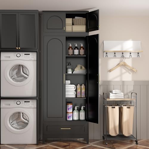 SteeLoong 90" H Kitchen Pantry Cabinet, Metal Storage Cabinet with Drawer - Image 5