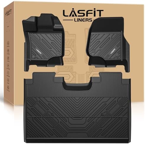 LASFIT Floor Mats for Ford F-150 2015-2026 SuperCrew, w/o Fold Flat Storage by LASFIT