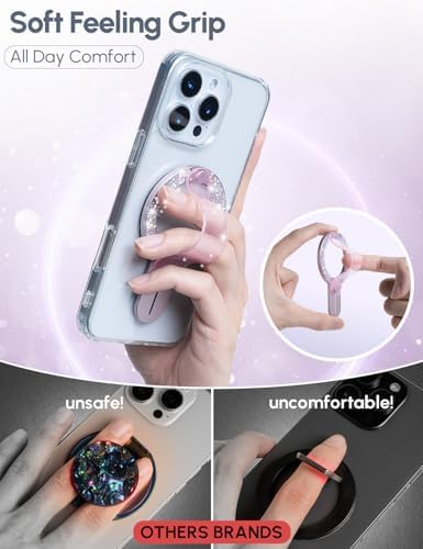 GripMate for MagSafe Phone Grip for iPhone, Slim Magnetic Phone Ring Holder - Image 2