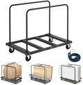 VEVOR Folding Table Cart, Heavy Duty Table Trolley with 5" Swivel Wheels, 1800 LBS Drywall Dolly Cart for Garage, Home, Warehouse, Party Event Hotel Furniture 10 Table Capacity by VEVOR