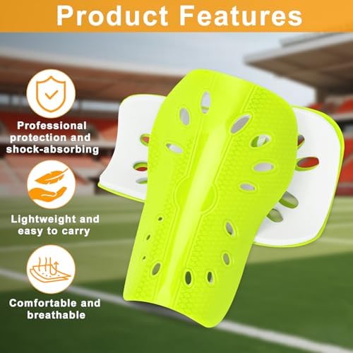 2 Pairs Shin Guards Soccer for Kids,Shin Pads Extra Lightweight Breathable Slide in Shin Guard for Football Training Match Outdoor Activities Protective Slip-in Shin Guards for Boys Girls - Image 4