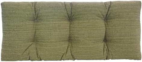 Klear Vu The Gripper Non-Slip Tufted Bench Cushion for Indoor Furniture, Assembled in USA, Entryway Storage, Bay Window, Corner Nook or Piano Seat, 33 Inches, Chenille Green by KlearVUHomeTextiles
