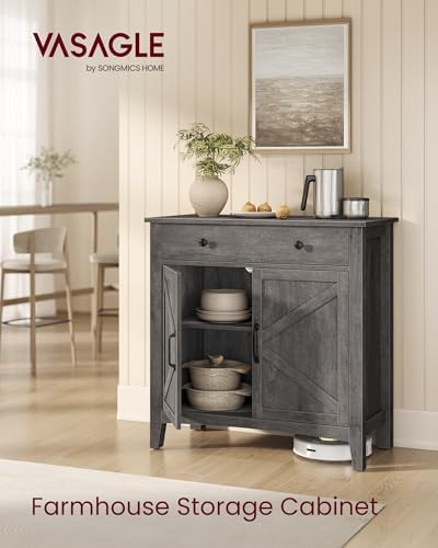 VASAGLE Buffet Cabinet, Coffee Bar with a Drawer, Adjustable Shelf - Image 3