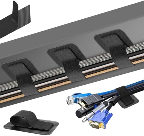 Cable Management Under Desk, Enhanced up to 15 Cord Organizer 20 Pair-Black by Liveabetterlife