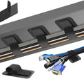 Cable Management Under Desk, Enhanced up to 15 Cord Organizer 20 Pair-Black by Liveabetterlife