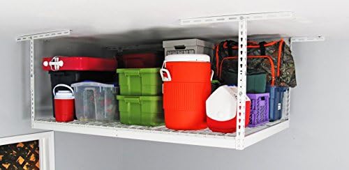 SafeRacks 4x6 Overhead Garage Storage Rack, White, 18"-33" Height - Image 6