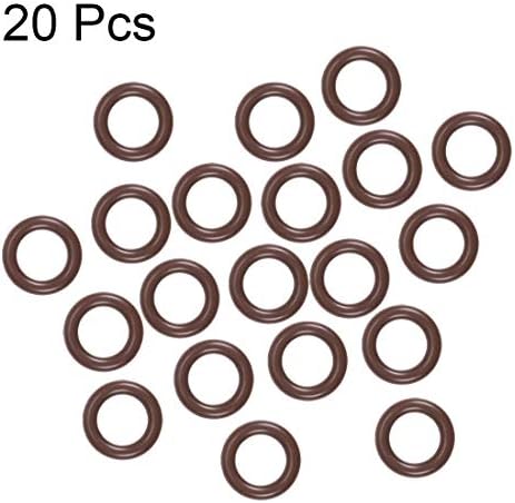 uxcell Fluorine Rubber O-Rings 10mm OD 6mm ID 2mm Width, Metric FKM Sealing Gasket, Pack of 20 - Image 2