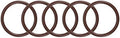 uxcell Fluorine Rubber O-Rings 22mm OD 18mm ID 2mm Width, Metric FKM Sealing Gasket, Pack of 5 by uxcell