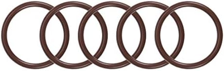 uxcell Fluorine Rubber O-Rings 22mm OD 18mm ID 2mm Width, Metric FKM Sealing Gasket, Pack of 5 by uxcell