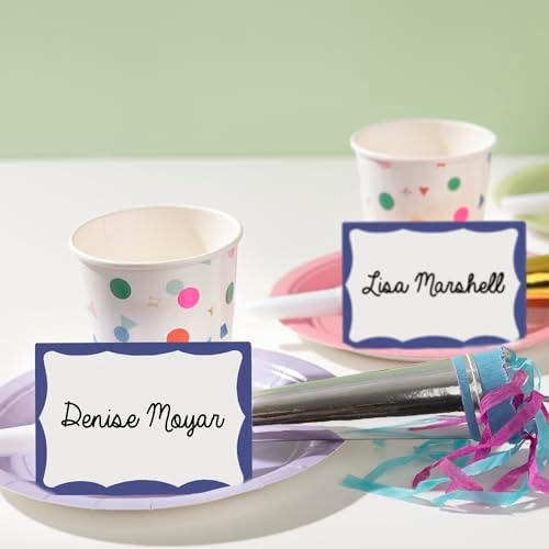 Avery Name Tags, White with Blue Border, Packs of 100 per Pack, 18 Packs, 1,800 Removable Name Badges Total (05144) - Image 4