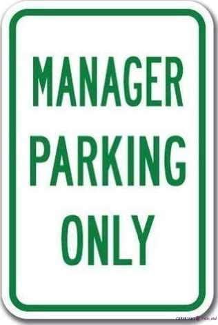 Warning Sign Manager Parking Only Vintage Industrial Custom Wall Art Outdoor Indoor 12x16 Inches New Aluminum Metal tin Sign by Eletina