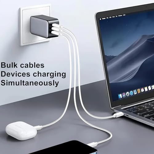 20-Pack USB C to C 48W Charger Cable - Bulk USB-C to Type C Multipack White - Image 3