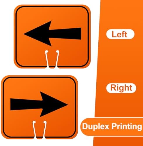 Geetery 12 Pcs Traffic Arrow Orange Detour Signs, Left & Right - Image 4