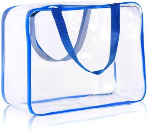 2Pcs Crystal Clear PVC Travel Toiletry Bag Kit for Women Men, Cosmetic Bags - Image 7