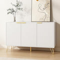 Storage Cabinet with 3 Fluted Doors and Adjustable Shelves, White丨Modern Wood Accent Table, Sideboard Buffet Cabinet, Console Table for Living Room, Hallway, Entryway by Provideyouwithbestproduct%EF%BC%81