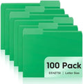 100-Pack Color File Folders, 1/3 Cut Tab, Letter Size Manilla Folder for School/Office/Classroom, Green by EEHZTSIOFFICE
