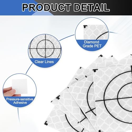 PATIKIL Survey Reflector Target Self-Adhesive Reflective Sheet Target Mark Tape, Suit for Ship Inspection - Image 3