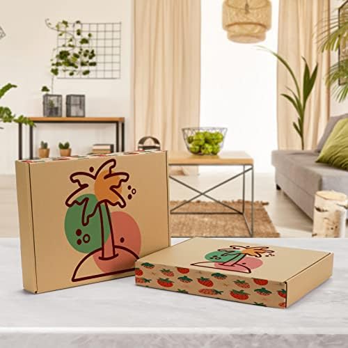 13x10x2 Cardboard Shipping Boxes Set of 20, Brown - Image 5
