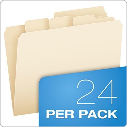 Pendaflex Divide It Up File Folders,Paper and Documents Organizer,Folder with Pockets,Manila File Organizer for School,Home and Office,Letter Size,(10770),24 Count (Pack of 10) - Image 4
