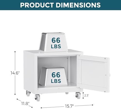 Small Printer Stand with Storage, Mobile Printer Cart for Home Office - Image 4