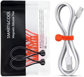 SMART&COOL Reusable Silicone Magnetic Cable Ties, Orange, 10-Pack by SMARTCOOL