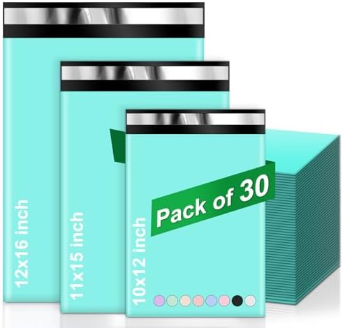 Oududianzi Poly Mailers Variety Size Pack, 30PCS Shipping Bags, Packaging Bags, Self-Seal Polymailers, Mailers Poly Bags, Assorted Shipping Envelopes for Small Business (10x12, 11x15, 12.5x16) by Oududianzi