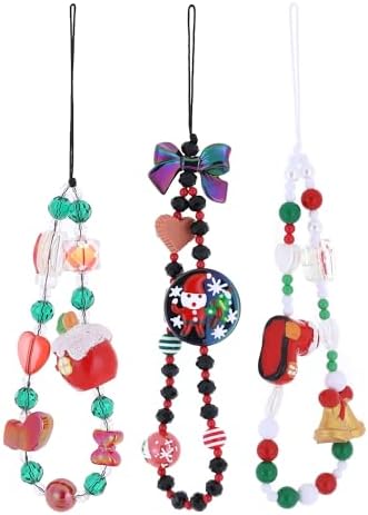 6PCS Beaded Phone Charms Strap Fruit Star Faux Pearl Rainbow Beads Phone Chains Beaded Lanyard for Camera Key Wallet Valentines Day Gifts for Her Women by Taouzi