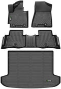 All Weather Car Floor Mats & Cargo Liner for Hyundai Tucson 2016-2021 (No Hybrid Models) Custom Fit Full Set Accessories - Black by HAFIDI