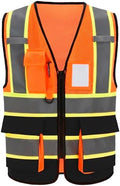 AYKRM 11 color High Vis Reflective Safety Vest for Women Men Pocket Zipper ANSI/ISEA Standard by AYKRM