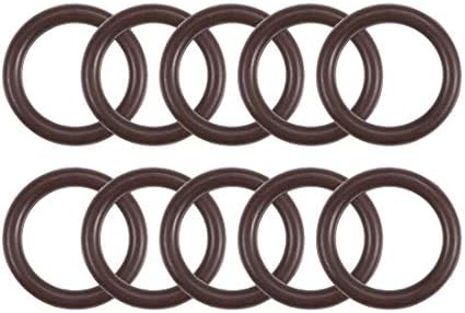 uxcell Fluorine Rubber O-Rings 15mm OD 11mm ID 2mm Width, Metric FKM Sealing Gasket, Pack of 10 by uxcell