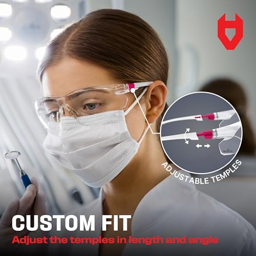 NoCry Clear Safety Glasses for Women with Adjustable Frames — Anti Fog Safety Glasses with 100% UV Protection & Scratch Resistance, ANSI Z87.1 Rated — Perfect Safety Goggles for Women, Nursing Goggles - Image 6