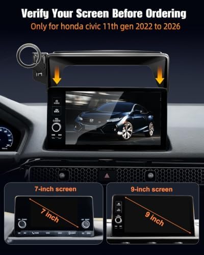 pop-tech Magnetic Phone Holder for Honda Civic 11th Gen 2022 2023 2024 2025 2026, 360° Car Screen Phone Mount Made for Civic Hatchback Sedan Touchscreen, Compatible with Magsafe iPhone Accessories - Image 2