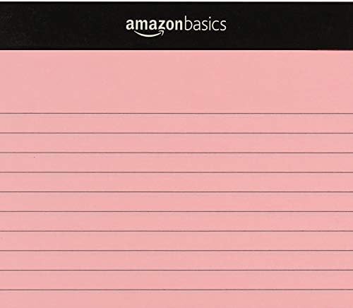 Amazon Basics Wide Ruled Lined Writing Note Pads with Sturdy Back, Multicolor, 300 Sheets, Perforated, 8.5x11.75 Wide Ruled (Pack of 72) - Image 4