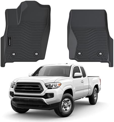 AUXKO All Weather 1st Row Floor Mats for Toyota Tacoma 2026-2024 by AUXKO