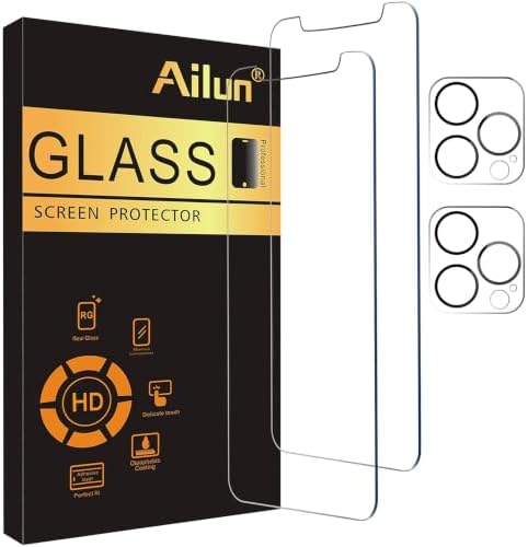 Ailun Screen Protector+Camera Lens Protector for iPhone 12 Pro, 2+2 Pack by Ailun