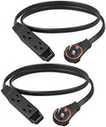 DEWENWILS 3FT 360° Rotating Flat Plug Extension Cord/Wire, 16/3, 2 Pack by DEWENWILS