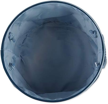 Bone Dry Pet Storage Collection Striped Paw Patch Bin, Dark Navy, Small Round - Image 3