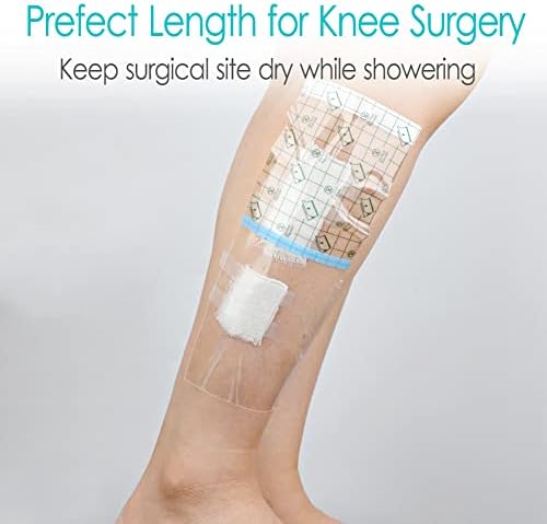 50 Pcs Waterproof Shower Protector | 4x10 Inch Knee Replacement Surgery Bandage Shower Cover Large Wounds Hip Incision Post Knee Surgery Adhesive Dressing Must Haves - Image 3