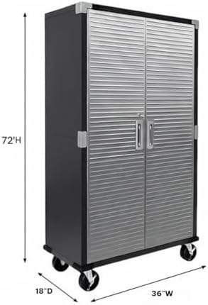 Heavy-Duty Commercial Storage Cabinet (Satin Graphite Black, 36" W x 18" D x 72" H) - Image 2